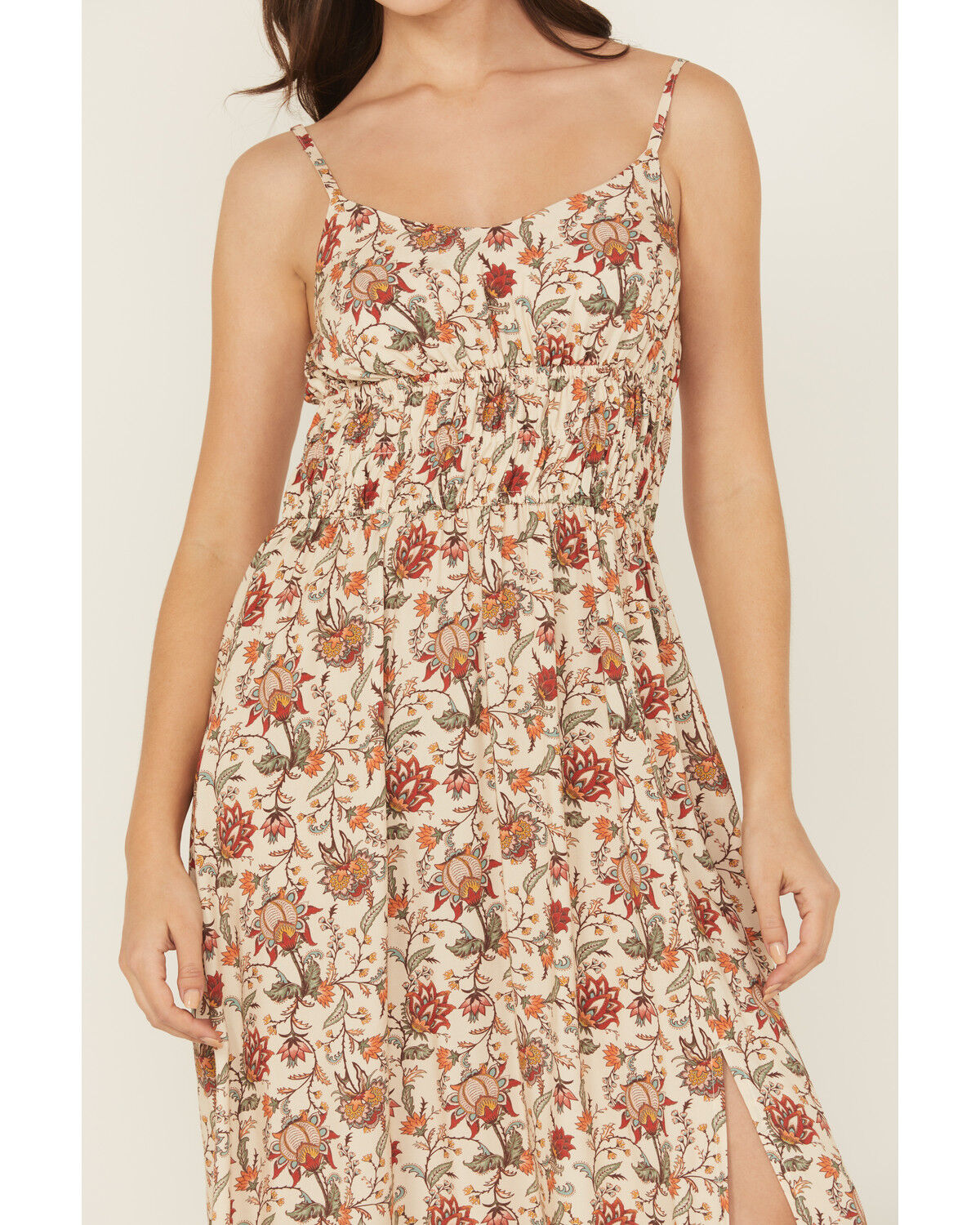 Image #3 - Rock & Roll Denim Women's Floral Print Sleeveless Midi Dress, Natural, hi-res