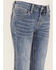 Grace in LA Girls' Light Wash Embroidered Floral Bootcut Jeans, Blue, hi-res