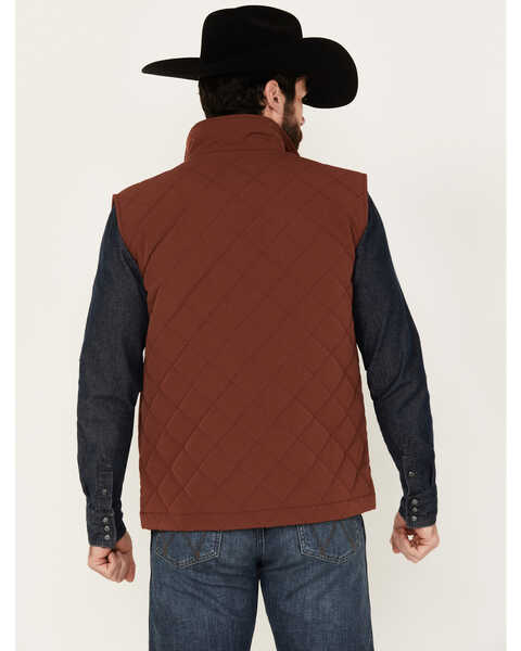Image #4 - Dakota Grizzly Men's Quilted Ripstop Vest, Red, hi-res