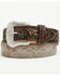 Image #1 - Stetson Men's Tooled Leather Belt, Taupe, hi-res
