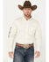 Image #1 - RANK 45® Men's Solid Twill Logo Long Sleeve Button-Down Western Shirt , Cream, hi-res
