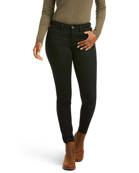 Image #1 - Ariat Women's Forever Skinny Stretch Mid Rise Jeans, Black, hi-res