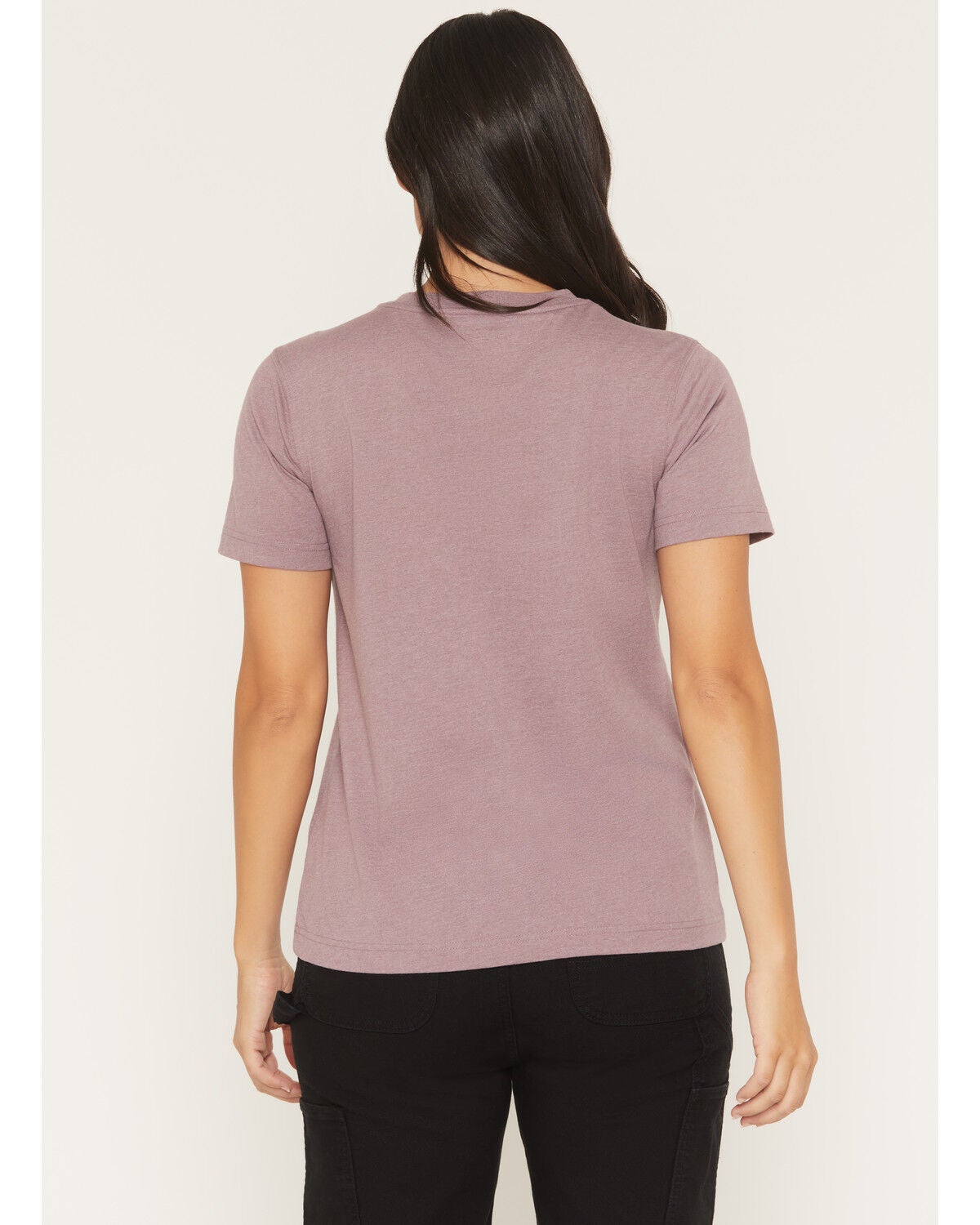Image #4 - Carhartt Women's Relaxed Fit Lightweight Short Sleeve Pocket Work Tee, Berry, hi-res