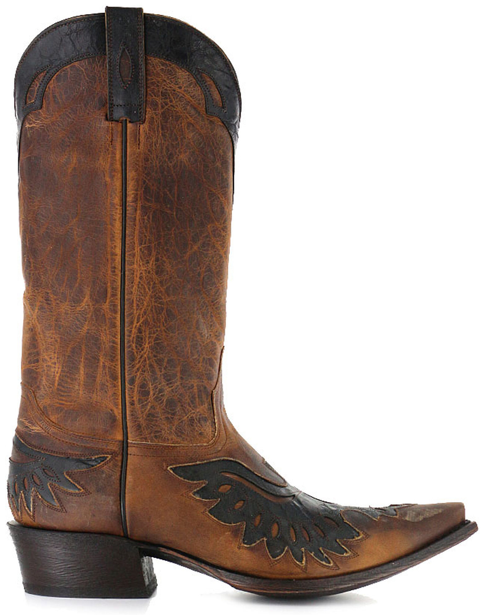 Product Name: Moonshine Spirit Men's Eagle Overlay Western Boots - Snip Toe