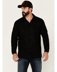 Pendleton Men's Solid Black Board Long Sleeve Button-Down Western Shirt , Black, hi-res