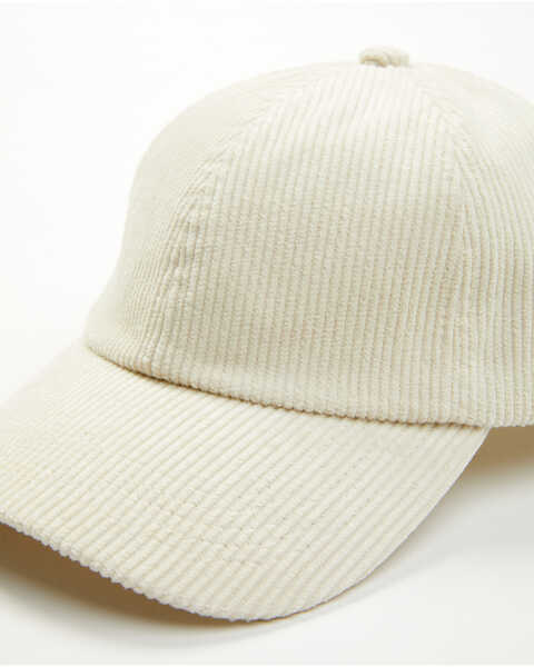 Image #2 - Cleo + Wolf Women's Solid Corduroy Ball Cap, Ivory, hi-res