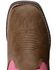 Image #6 - Laredo Girls' Stitched Western Boots - Square Toe, Tan, hi-res