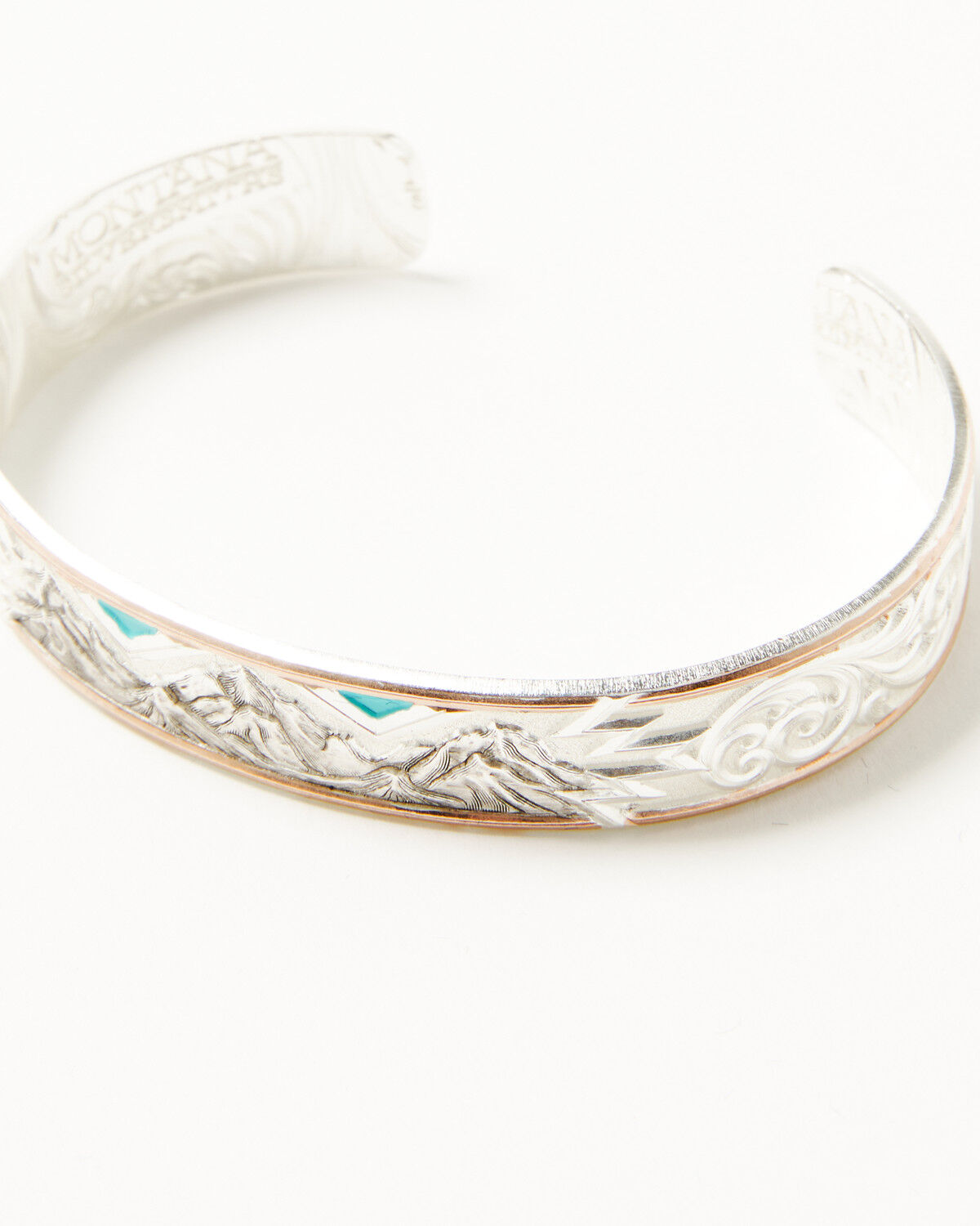 Image #2 - Montana Silversmiths X Ian Munsick Cloudy Mountain Bracelet Cuff, Multi, hi-res