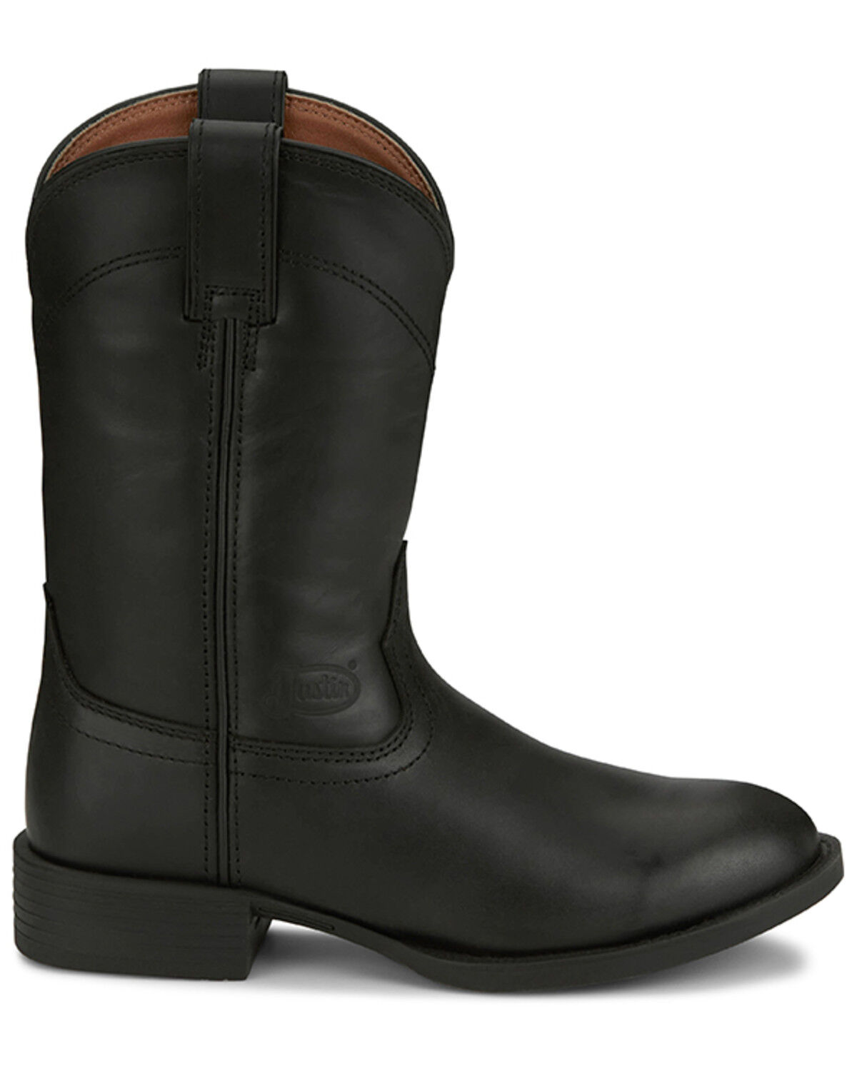 Image #2 - Justin Women's Stampede Western Boots - Round Toe, Black, hi-res