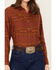 Image #3 - Ariat Women's Real Billie Jean Southwestern Print Long Sleeve Button-Down Western Shirt , Rust Copper, hi-res