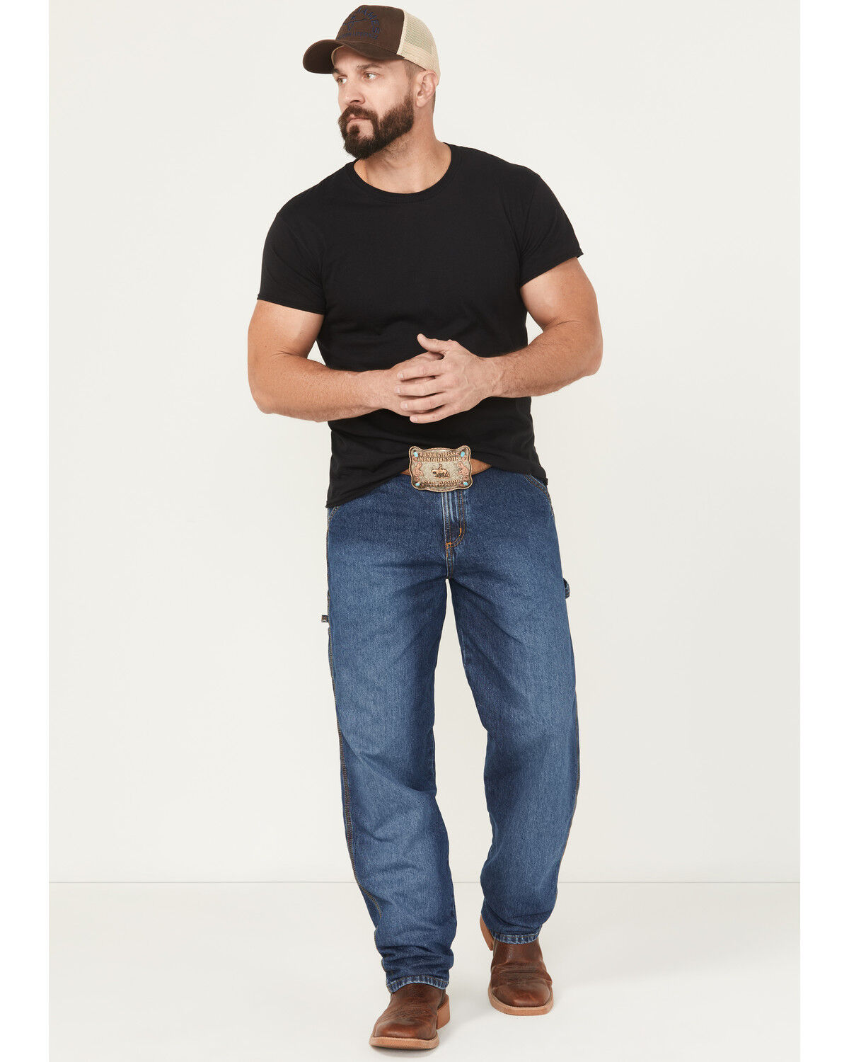 Image #1 - Cinch Men's Blue Label Tapered Loose Fit Jeans, Blue, hi-res