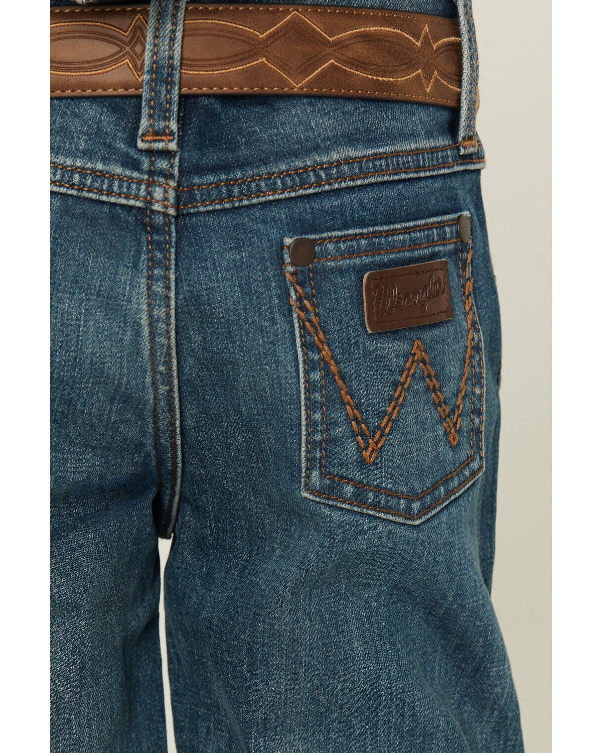 Image #4 - Wrangler Retro Little Boys' Wes Medium Wash Slim Bootcut Stretch Denim Jeans, Medium Wash, hi-res