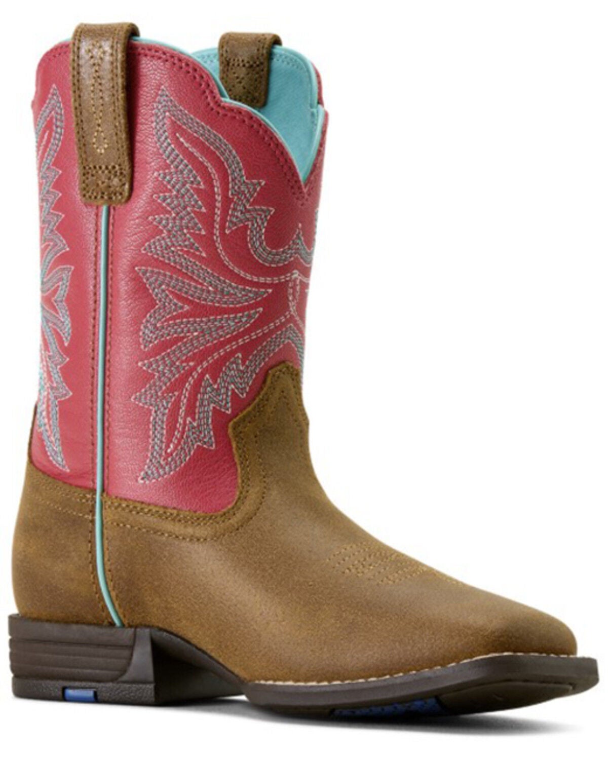 Image #1 - Ariat Girls' Westwood Western Boots - Broad Square Toe, Hot Pink, hi-res