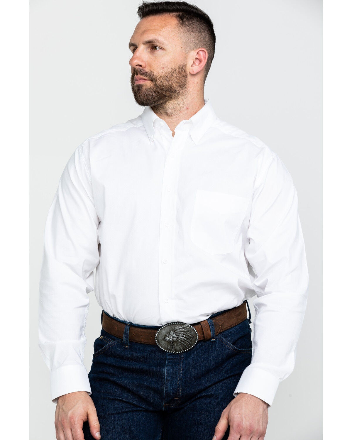 Panhandle Men's Retro Button Down Long Sleeve Western Shirt, Multi, hi-res