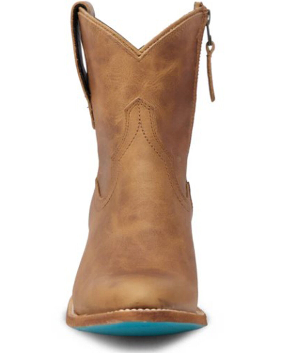 Image #4 - Lane Women's Plain Jane Western Booties - Round Toe, Brown, hi-res