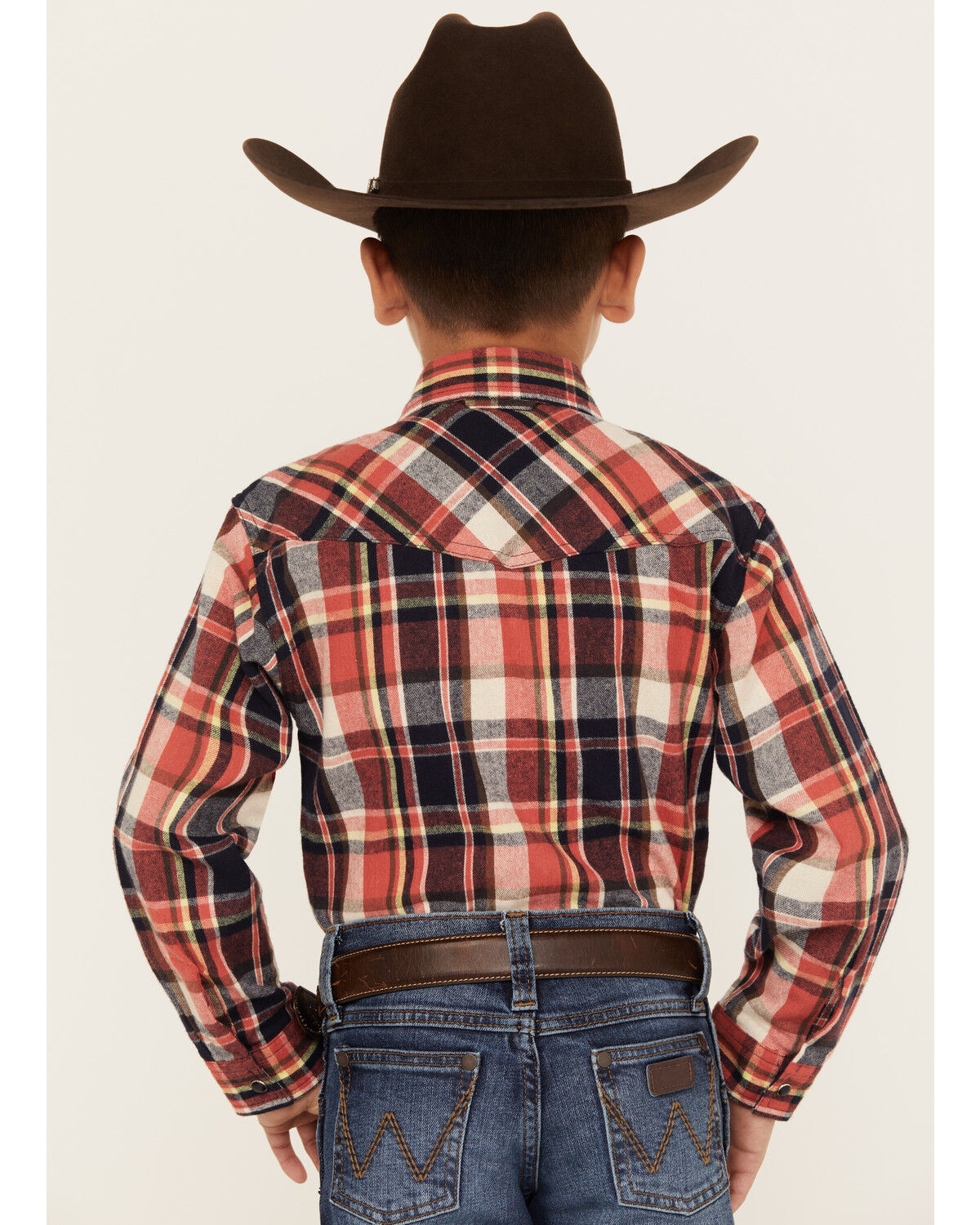 Image #4 - Roper Boys' Plaid Print Long Sleeve Snap Western Flannel Shirt, , hi-res