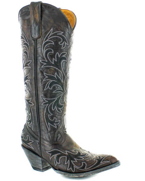 Image #1 - Old Gringo Women's Ilona Stitched Western Boots - Medium Toe, Chocolate, hi-res