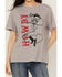 Image #3 - Blended Women's Howdy Skeleton Short Sleeve Graphic Tee, Grey, hi-res