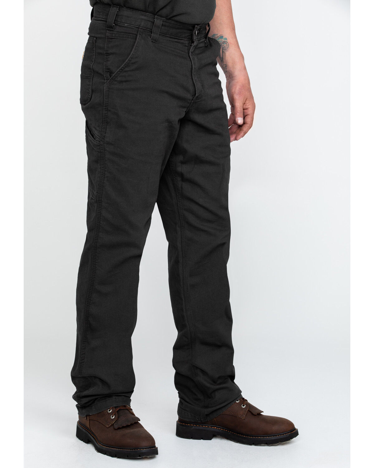 Image #3 - Carhartt Men's Peat Rugged Flex Rigby Dungaree Work Pants, Loden, hi-res