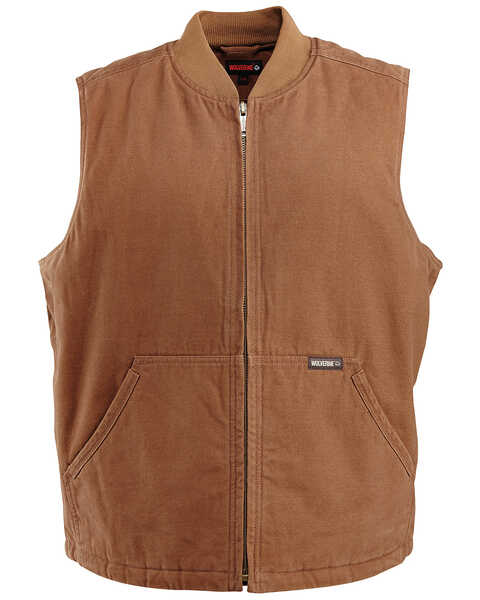 Wolverine Men's Finley Work Vest, Brown, hi-res