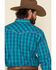 Wrangler 20X Men's Advanced Comfort Plaid Print Long Sleeve Western Shirt , Blue, hi-res