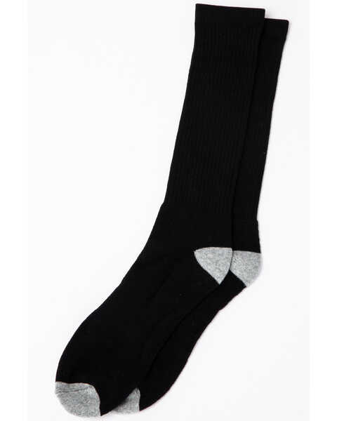 Image #1 - Cody James Men's 3-Pack Solid Boot Socks, Black, hi-res