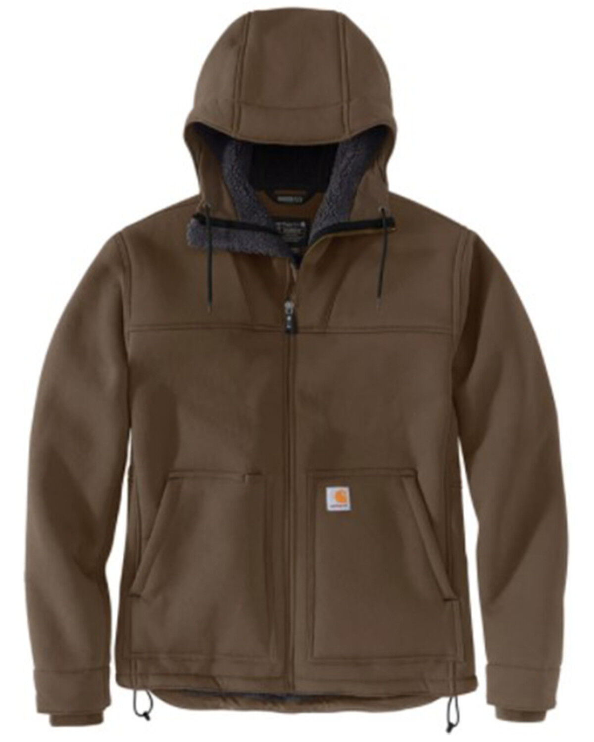Image #1 - Carhartt Men's Rugged Flex® Super Dux Sherpa-Lined Hooded Work Jacket, Coffee, hi-res