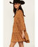 Image #3 - Stetson Women's Mojave Print Flat Rayon Dress, Brown, hi-res