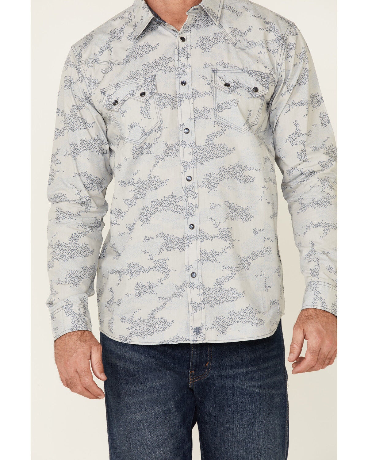 Moonshine Spirit Men's Dispatch Camo Print Long Sleeve Snap ...