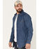 Image #2 - Resistol Men's Aspen Denim Long Sleeve Button Down Shirt, Medium Wash, hi-res