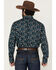 Image #4 - Wrangler Men's Checotah Southwestern Striped Long Sleeve Pearl Snap Western Shirt - Big, Black, hi-res
