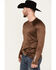 RANK 45® Men's Long Sleeve Performance T-Shirt, Coffee, hi-res