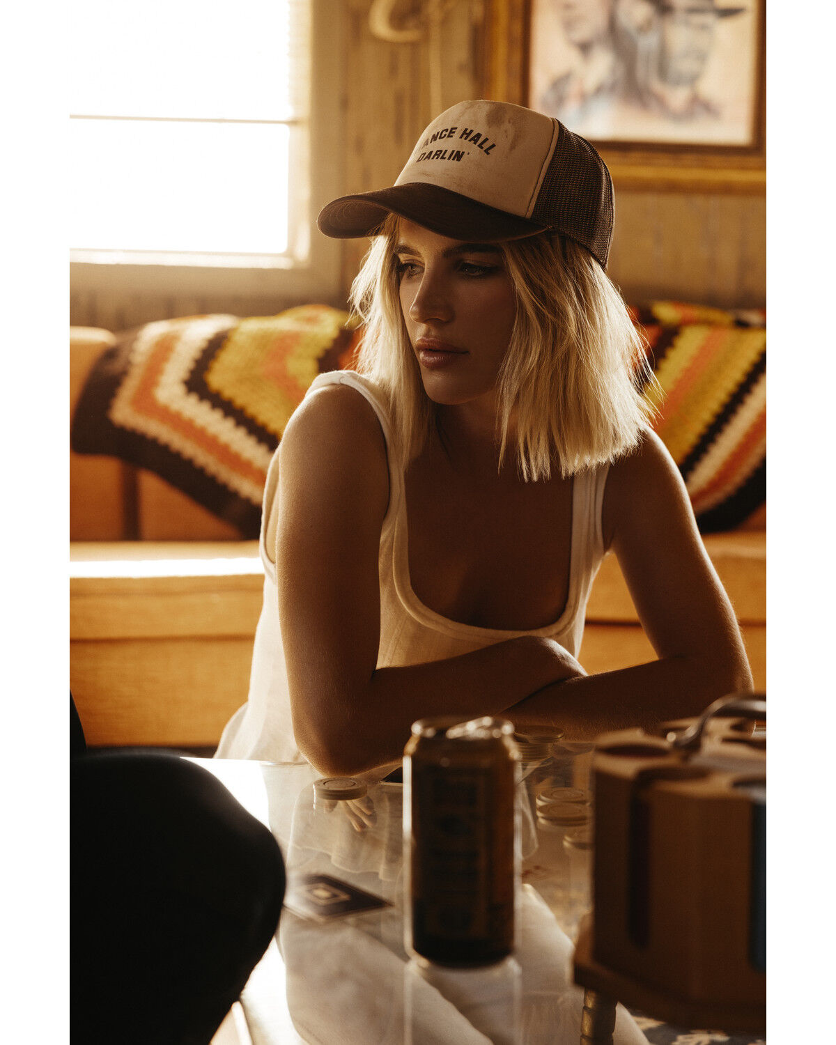 Image #1 - Rodeo Hippie Women's Dance Hall Darlin' Trucker Cap, Brown, hi-res