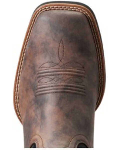Image #4 - Ariat Men's Tally Ink Sport Frisco VentTEK Leather Performance Western Boot - Broad Square Toe , Brown, hi-res