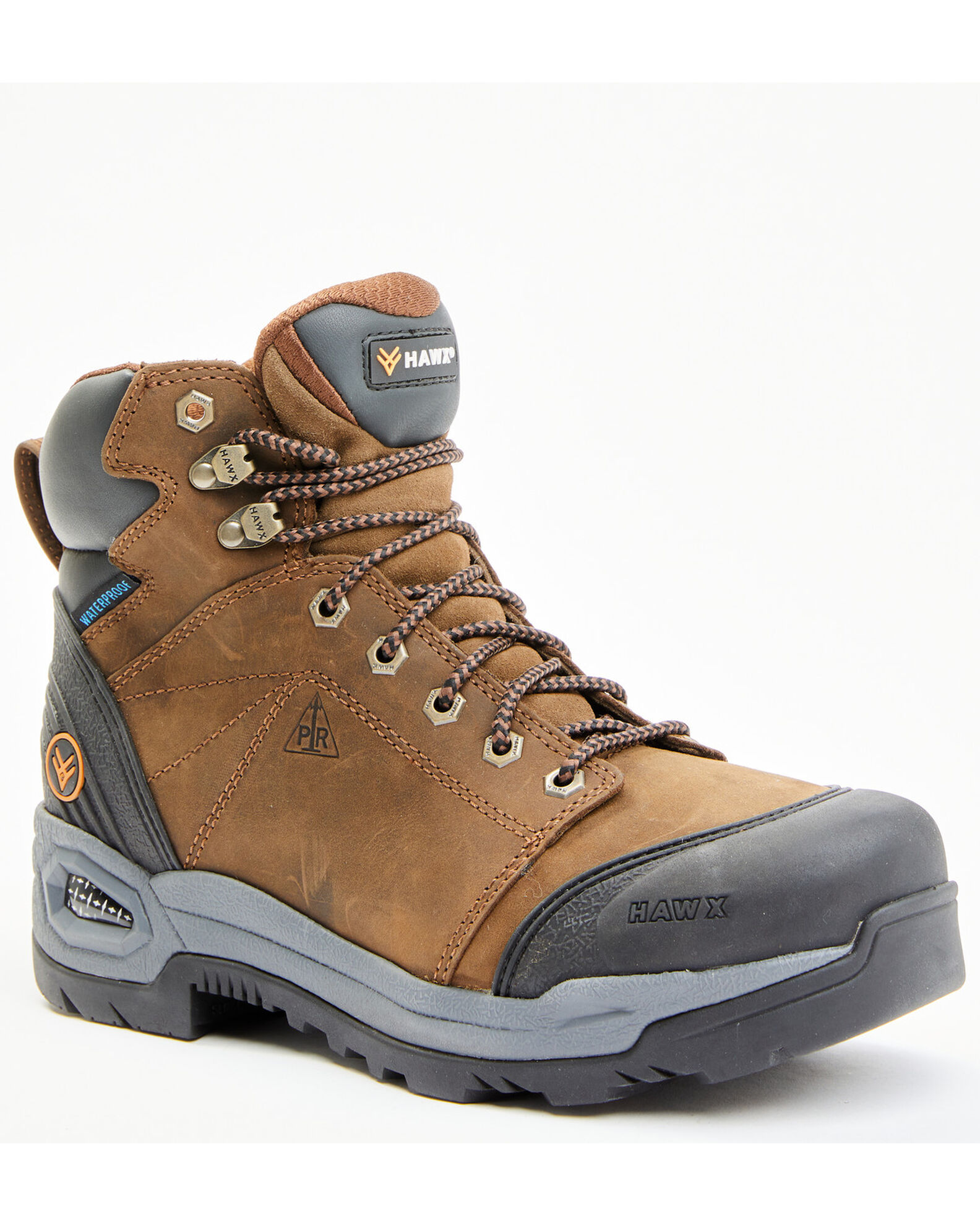 Hawx Men s Lace To Toe Crazy Horse Waterproof Work Boots Soft Toe Sheplers