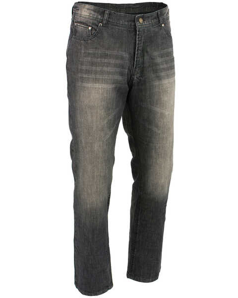 Milwaukee Leather Men's 32" Denim Jeans Reinforced With Aramid, Black, hi-res
