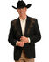Image #1 - Circle S Men's Embroidered Micro-Suede Sportcoat , Black, hi-res