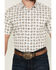 Image #3 - Gibson Men's Hubert Medallion Print Short Sleeve Button-Down Western Shirt, White, hi-res