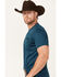 Image #2 - RANK 45® Men's Short Sleeve Performance T-Shirt, Medium Blue, hi-res