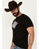 Image #3 - Cowboy Hardware Men's Genuine Quality Flag Short Sleeve T-Shirt, Black, hi-res