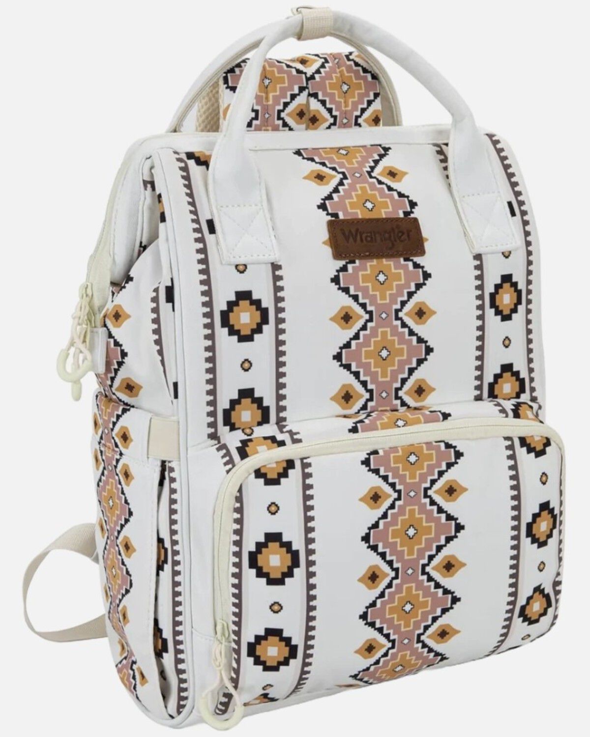 Image #1 - Wrangler Women's Southwestern Print Canvas Backpack, Tan, hi-res