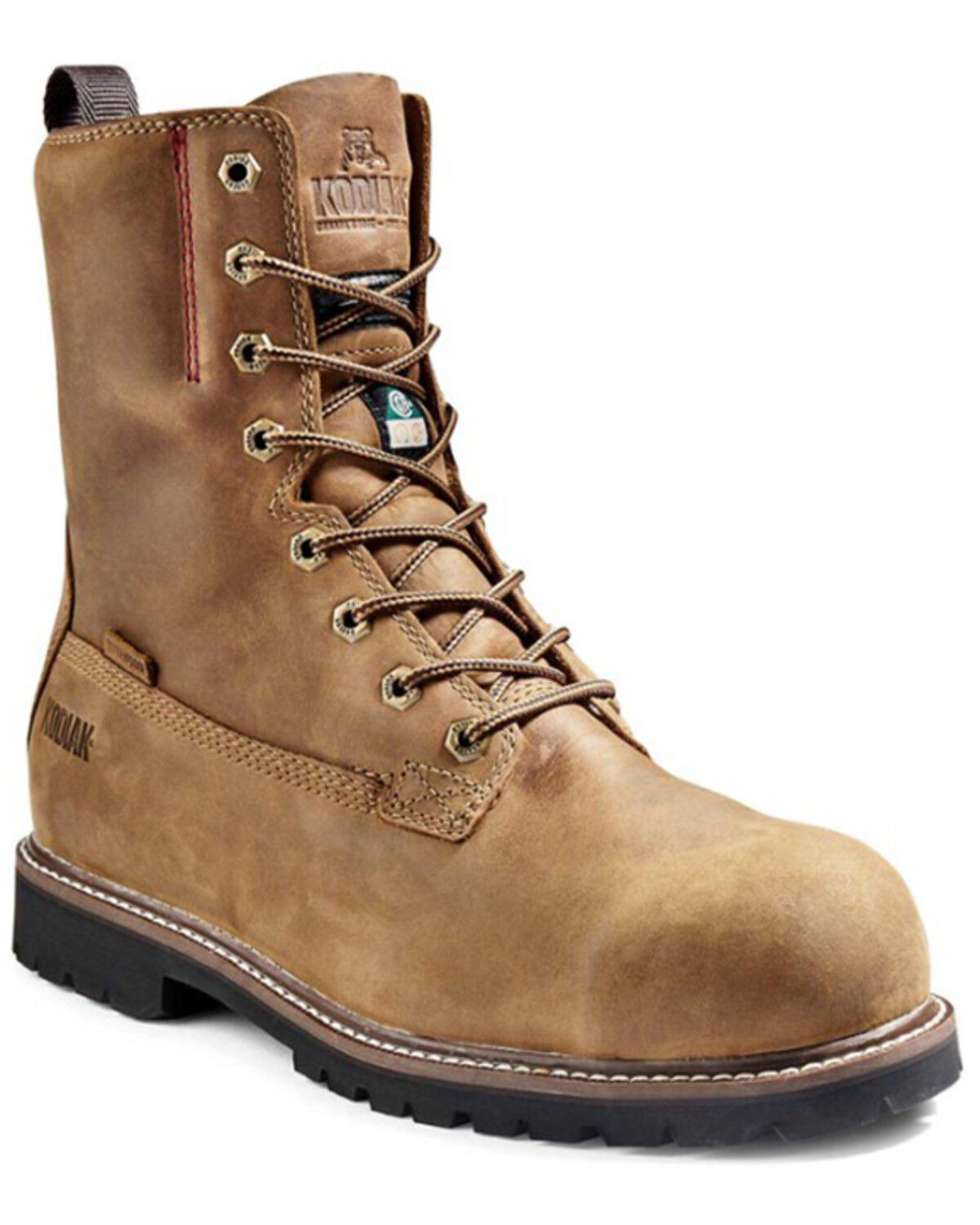Image #1 - Kodiak Men's 8" Mckinney Waterproof Insulated Work Boots - Composite Toe, Brown, hi-res
