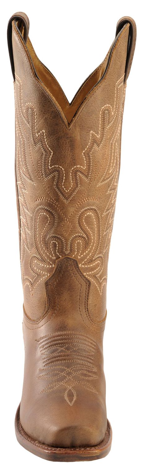 Image #4 - Boulet Women's Rancher Western Boots - Narrow Square Toe, Rustic Brn, hi-res