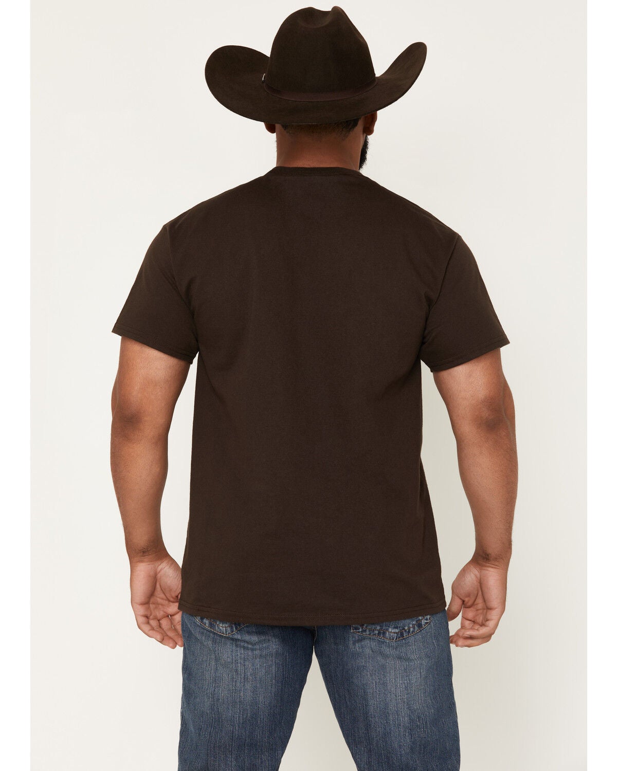 Image #4 - Cody James Men's Embroidered Text Short Sleeve Graphic T-Shirt, Dark Brown, hi-res