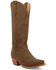 Image #1 - Black Star Women's Addison Suede Tall Western Boots - Snip Toe , Brown, hi-res