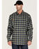 Image #1 - Hawx Men's FR Buffalo Plaid Print Long Sleeve Button-Down Work Shirt - Big, Navy, hi-res