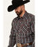 Image #2 - Cowboy Hardware Men's Arroyo Plaid Print Long Sleeve Snap Western Shirt, Dark Grey, hi-res