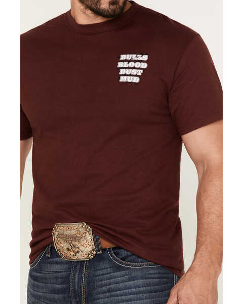Image #3 - Cowboy Hardware Men's Call the Thing a Rodeo Short Sleeve Graphic T-Shirt, Maroon, hi-res