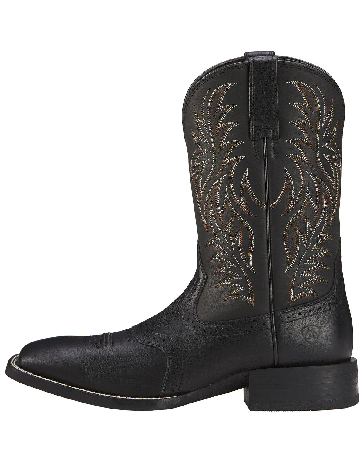 Image #3 - Ariat Men's Sport Performance Western Boots - Broad Square Toe, Black, hi-res