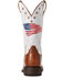 Image #3 - Ariat Women’s Patriot Crackled American Flag Western Performance Boots – Broad Square Toe, Brown, hi-res